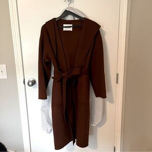 Women coat wine red